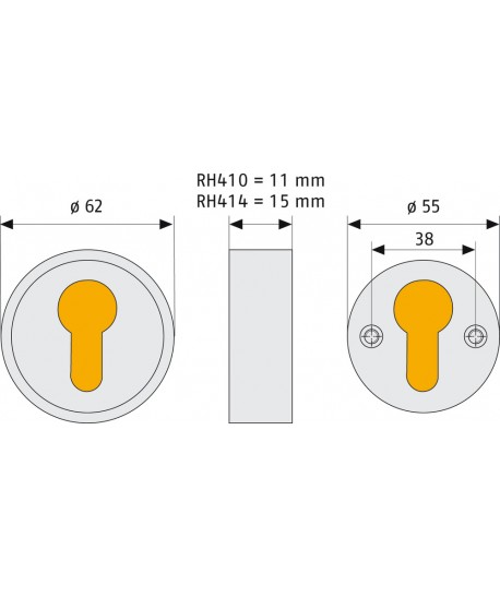 Rosace De Protection Rh - 3 Pièces