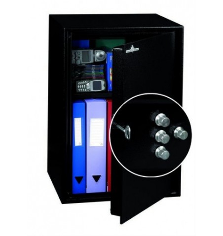 Coffre fort de sécurité HT 70 N2 Serrure à clés + Combinaison 4 Tubes Compteurs 72L