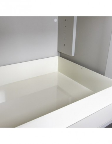 Armoire Haute 1 Porte Vitrée Équipée -3034pve