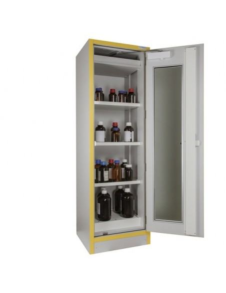 Armoire Haute 1 Porte Vitrée Équipée -3034pve