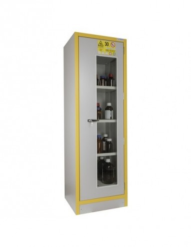 Armoire Haute 1 Porte Vitrée Équipée -3034pve