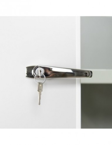 Armoire Haute 1 Porte Vitrée Équipée -3034pve