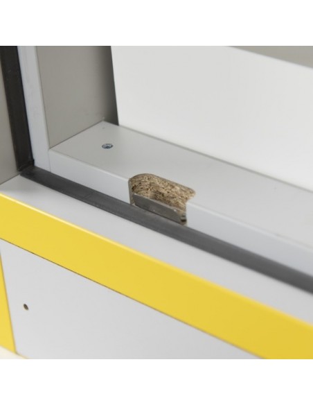 Armoire Haute 1 Porte Vitrée Équipée -3034pve