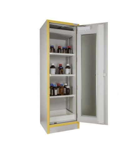 Armoire Haute 1 Porte Vitrée Équipée -3034pve