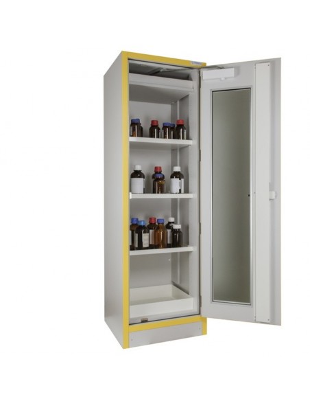 Armoire Haute 1 Porte Vitrée Équipée -3034pve