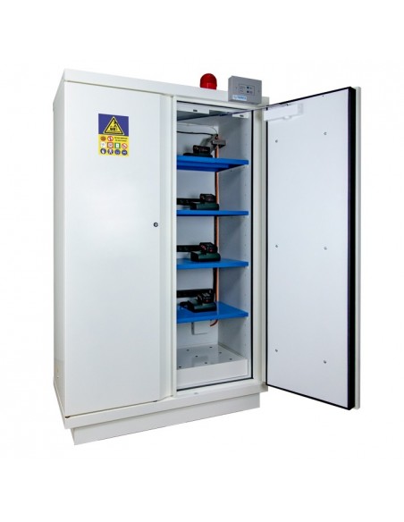 Armoire De Sécurité - Haute 2 Portes Pré-Équipée D'un Ensemble Vig100 Et De 4 Étagères E35li -795+Lix4