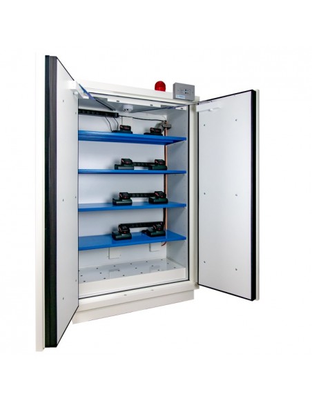 Armoire De Sécurité - Haute 2 Portes Pré-Équipée D'un Ensemble Vig100 Et De 4 Étagères E35li -795+Lix4