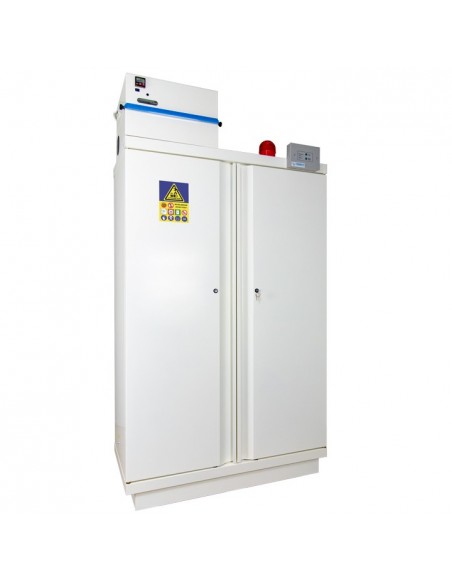 Armoire De Sécurité - Haute 2 Portes Pré-Équipée D'un Ensemble Vig100 Et De 4 Étagères E35li -795+Lix4