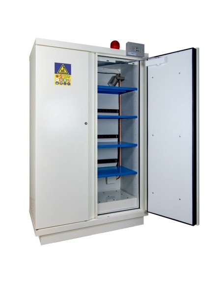 Armoire De Sécurité - Haute 2 Portes Pré-Équipée Avec 1 Extincteur Ex100li Et 4 Étagères E35li -795+Lia4