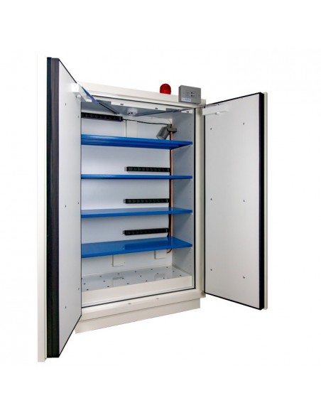 Armoire De Sécurité - Haute 2 Portes Pré-Équipée Avec 1 Extincteur Ex100li Et 4 Étagères E35li -795+Lia4