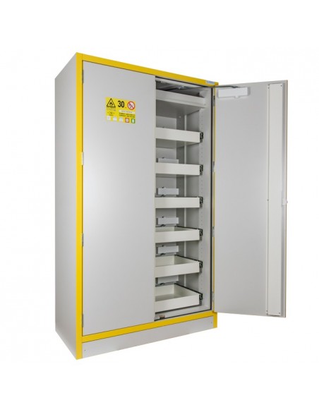 Armoire De Sécurité Haute 2 Portes En 14470-1 30 Minutes - 6 Tiroirs Coulissants -3035t6