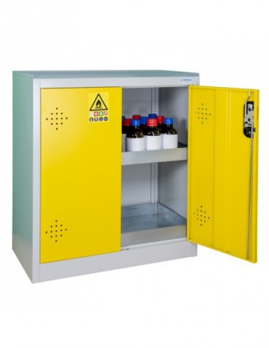 Armoire De Sécurité Comptoir 2 Portes Jaunes -...