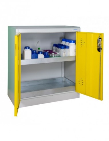 Armoire De Sécurité Comptoir 2 Portes Jaunes -...