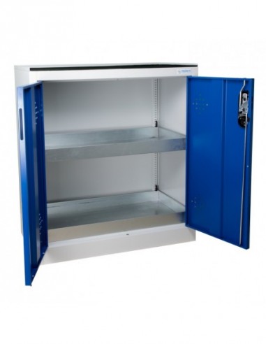 Armoire De Sécurité Comptoir 2 Portes Bleues -...