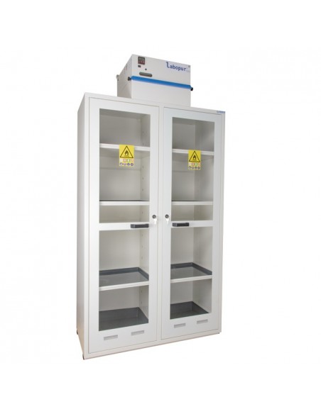 Armoire De Sécurité Multirisques - Haute 2 Portes Vitrées - 2 Compartiments - ASVM11