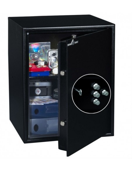 Coffre fort de sécurité HT 60 N2 Serrure à clés +  Combinaison 4 Tubes Compteurs 60L