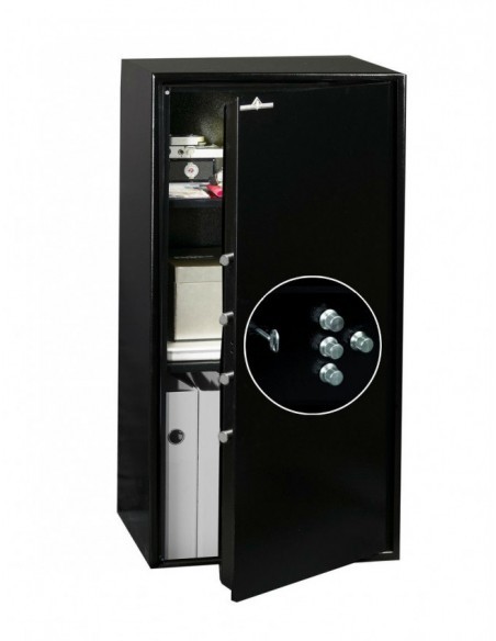 Coffre fort de sécurité HT 135 N2 Serrure à clés + Combinaison 4 Tubes Compteurs 135L