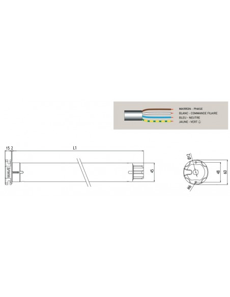 Moteur Pour Stores Wave Rx V25 15 Nm 17 Tours Ø45