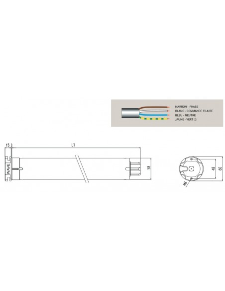 Moteur Pour Stores Wave Rx V25 85 Nm 17 Tours Ø 58