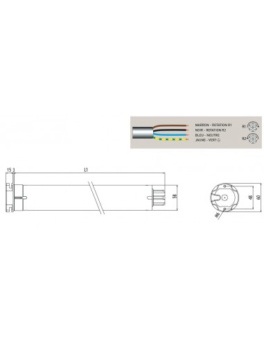 Moteur Pour Stores Wave Wire 85 Nm   17 Tours...