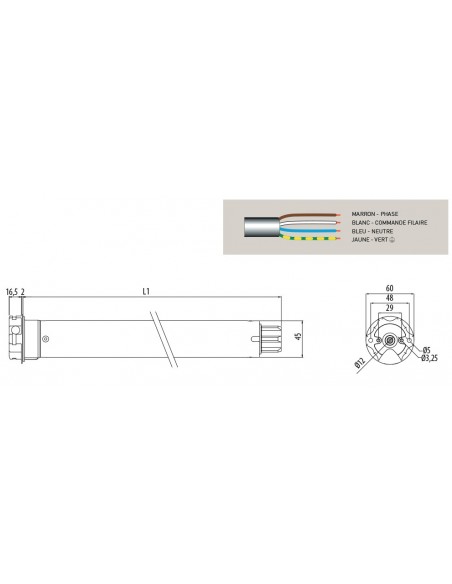 Moteur Pour Stores Techniques Et Screen Senso Rx 25 Nm 17 Tours Ø45