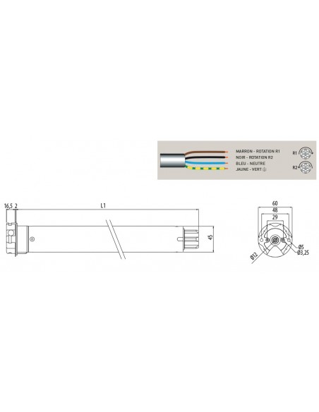 Moteur Pour Stores Techniques Et Screen Senso Wire 10 Nm 17 Tours Ø45