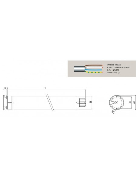 Moteur Pour Volets Roulants Tronic Rx 100 Nm 11 Tours Ø58