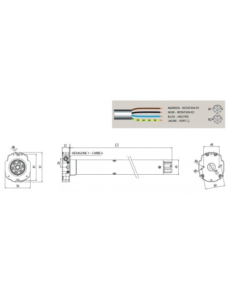Moteur Pour Stores Ocean 50 Nm 12 Tours Ø45