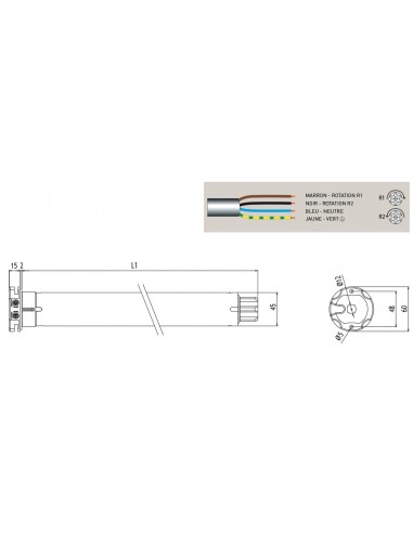 Moteur Pour Stores Garda 40 Nm 4 Tours Ø 45