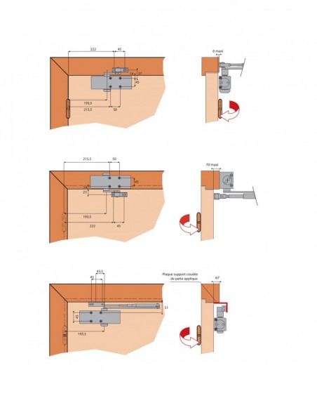 Heracles Ferme-Porte Hr200 Avec Bras À Compas