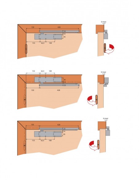 Heracles Ferme-Porte Hr500 Bras À Glissière