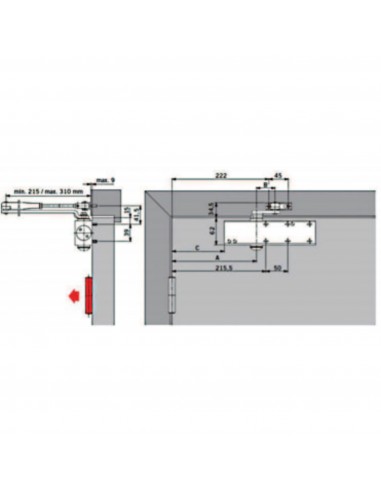 Dorma Ferme-Porte Ts Profil (207x38.5x55 Mm)