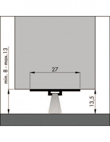 Ellen Bas De Porte Alu + Brosse Dbs