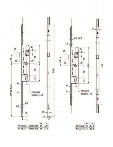 Map Massard Crémone À Barillet Pour Menuiserie Aluminium Et Bois