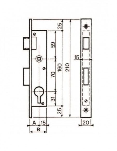 Serrure Bricard Monopoint À Larder Profil Étroit Pour Monobloc
