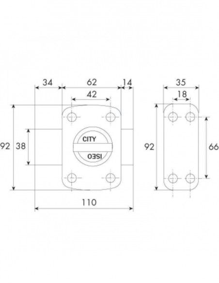 Verrou À Bouton Iseo City 150