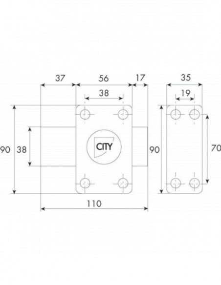 Verrou À Bouton Iseo City 25
