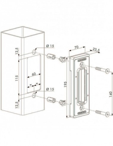 Locinox Gâche De Serrure Pour Portail Coulissant