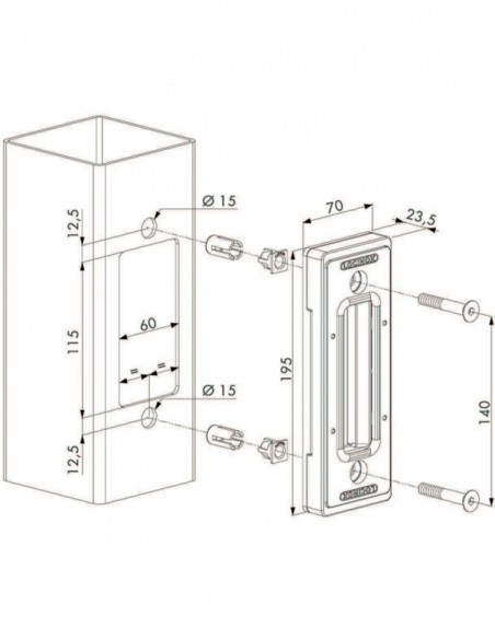 Locinox Gâche De Serrure Pour Portail Coulissant