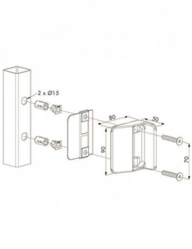 Locinox Gâche Pour Serrure De Piscine Twist 40