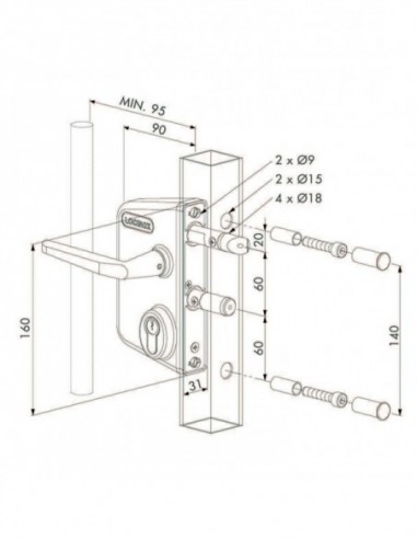 Locinox Serrure De Portail Pênes Ronds