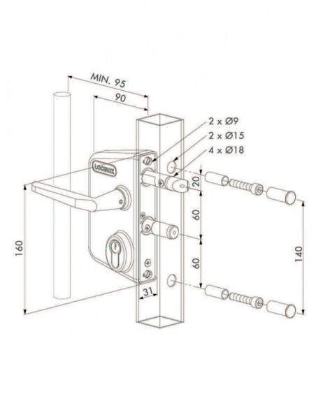 Locinox Serrure De Portail Pênes Ronds