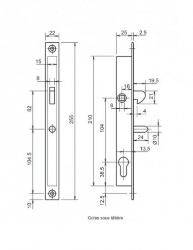 Serrure Monopoint À Larder Profil Étroit À...