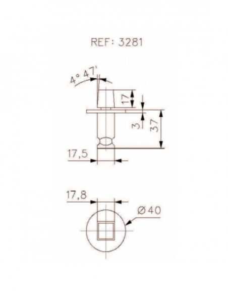 Stremler Assa Abloy Crapaudine Pour Porte Glace 3281