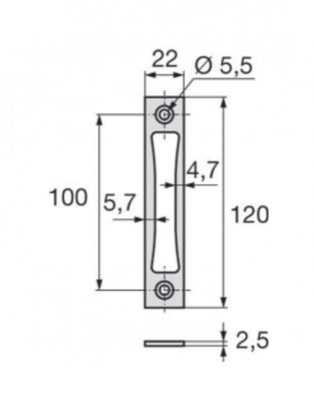 Stremler Assa Abloy Gâche Pour Serrures à Encastrer (Lot de 2))