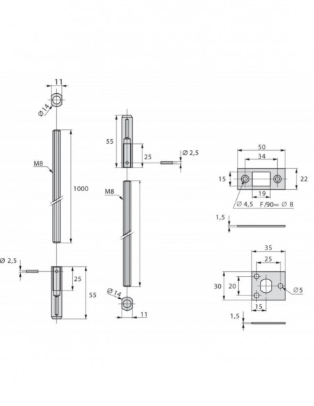 Stremler Assa Abloy Kit De Tringlerie Pour Serrures Multipoints