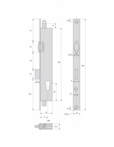 Stremler Assa Abloy Serrure À Larder 3 Points À...
