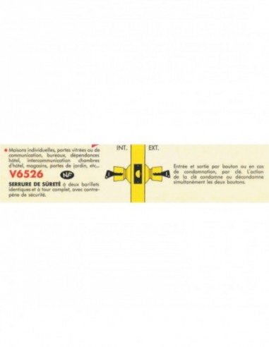 Serrure Tubulaire V 6526 Vachette
