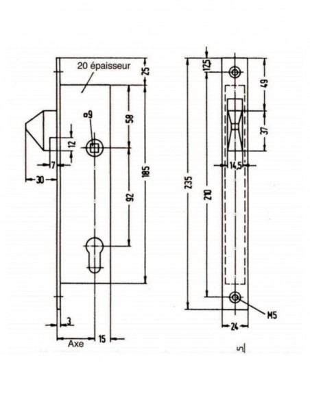 Wss Monopoint À Larder Profil Étroit À Crochet
