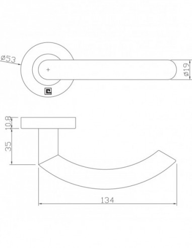 Heracles Béquille Double Inox Sur Rosace
